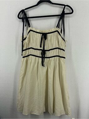 Thirty Thirty Strappy Mini Dress Womens XL Beige
